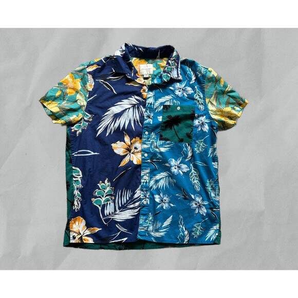 American Eagle Men's Shirt Tropical Floral Button Down Short Sleeve Size LG - Picture 3 of 8